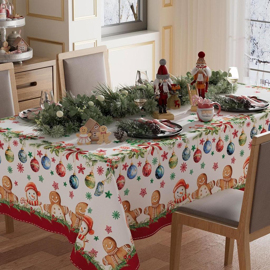 New Christmas Table Cloth Holiday Beautification Decoration Rectangular Table Cloth Anti Slip and Wear-resistant Multi-purpose