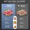 135 Вт вакуумная упаковочная машина для пищевых продуктов, бытовая вакуумная упаковочная машина для пищевых продуктов со светодиодным дисплеем, отправка 5 шт. вакуумный пакет