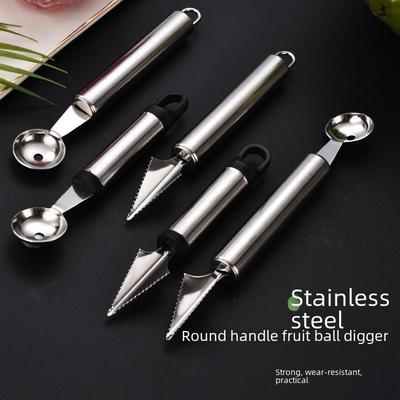 Многофункциональный нож для нарезки фруктов и овощей из нержавеющей стали с круглой ручкой