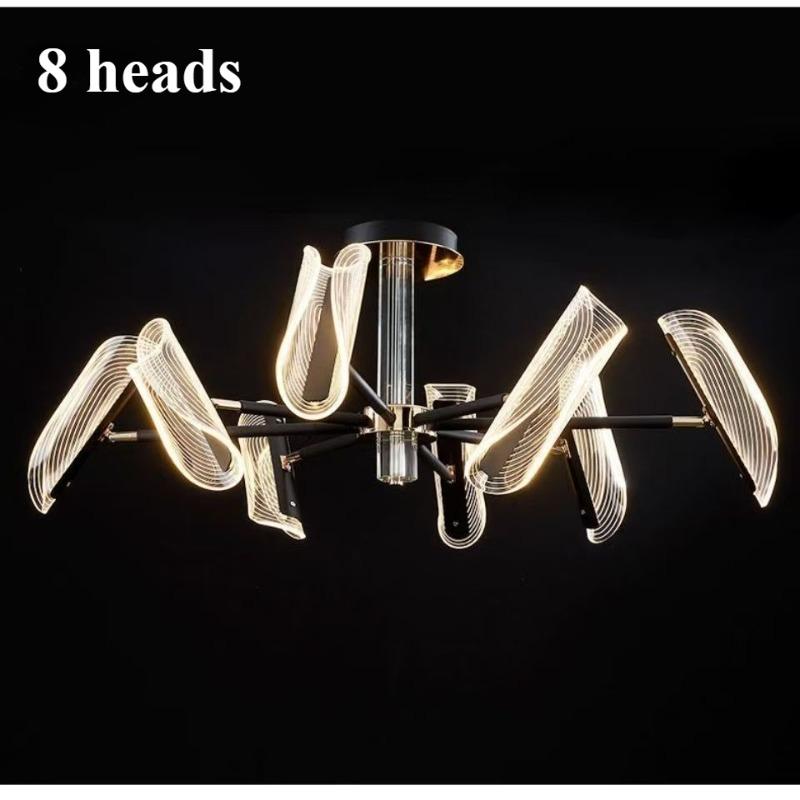 Современная круглая/длинная гостиная столовая спальня минималистская светодиодная акриловая люстра