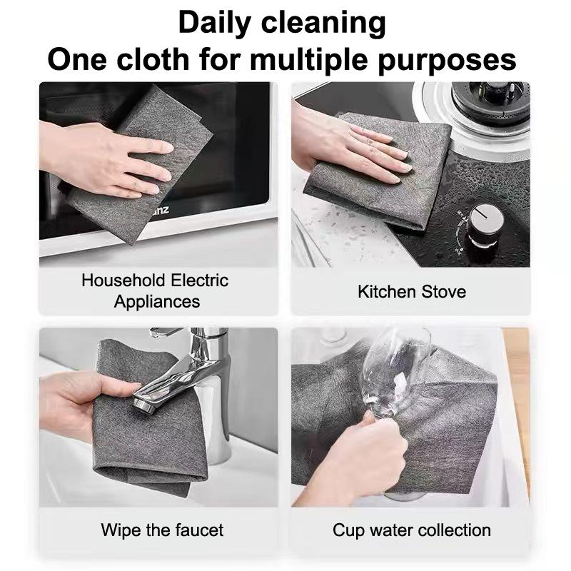 10/20 шт. утолщенная волшебная салфетка для чистки, волшебная салфетка из микрофибры без полос, многоразовая тряпка для мытья стекол для кухонь, стеклянных машин
