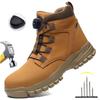 Steel Toe Safety Boots Men Waterproof Work Boots Anti-smash Anti-Puncture Safety Shoes Indestructible Shoes Botas Para Hombre