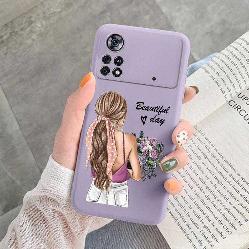 For POCO X4 Pro 5G NFC Case Watermelon Cute Fruit Love Heart Butterfly Women Dog Flower Silicone For Poco X4pro 5 G Phone Cover