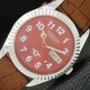 AUTHENTIC REFURBISHED CITIZEN AUTOMATIC 8200 JAPAN RED DIAL WATCH A426159-2 RL-a426159
