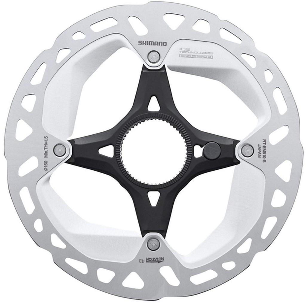 SHIMANO Ступенчатый ротор со стопорным кольцом STEPS Ice Tech 180 мм RT-EM810