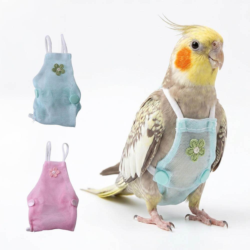 Adjustable Parrot Diaper Soft Breathable Parrot Flight Suit Pet Bird Nappy Suit Pet Accessories