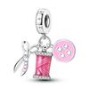 925 Silver Pink Ballet Shoes Ballet Set Charms Fit Original Charm Bead Pendent Dangle Bracelet DIY Women Jewelry Gift