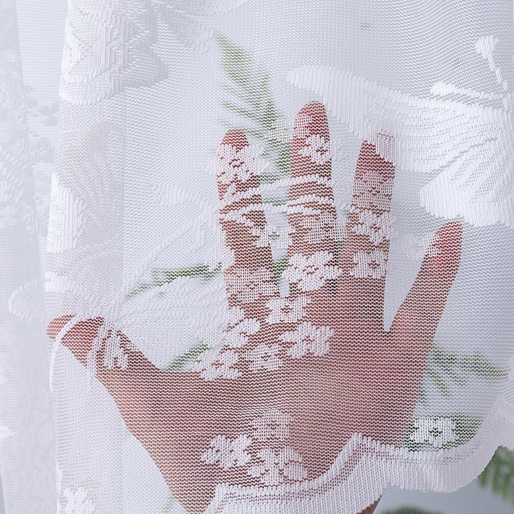 Finished Lace Woven Butterfly Flower Door Curtain Door Frame Curtain Head Small Window Short Curtain Small Curtain