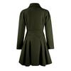Women's Long Woolen Coat With Double Breasted Buttons