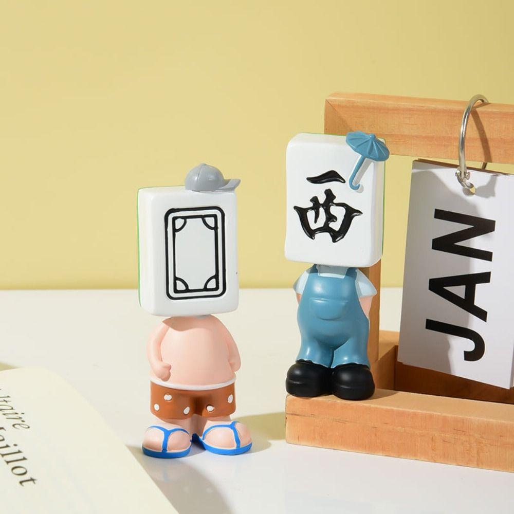 Миниатюрный Маджонг Мини Фигурка Ручной Работы Фигурка Маджонга Игрушки Подарок на День Рождения Детям