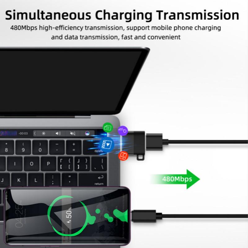 Адаптер USB Type-C Адаптер для наушников Type C - USB 2.0 Конвертеры USB Type C для iPhone Samsung Galaxy S10 Macbook Адаптер USB C
