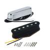 FLEOR Alnico 5 Guitar Pickup, Tele Bridge Pickup, Neck Pickup (Chrome) Fits Fender Telecaster Pickup Parts