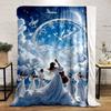 Angelic Clock Symphony Blanket  Printed Blanket for Living Room Bed Couch lunch break Soft Cozy Blanket for Friend's festival Gift