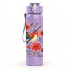1PC Floral Swallow Bird Art 750ml Color Plastic Sports Water Bottle Leakproof Flip Straw Lid Suitable for Sports Office Home Use
