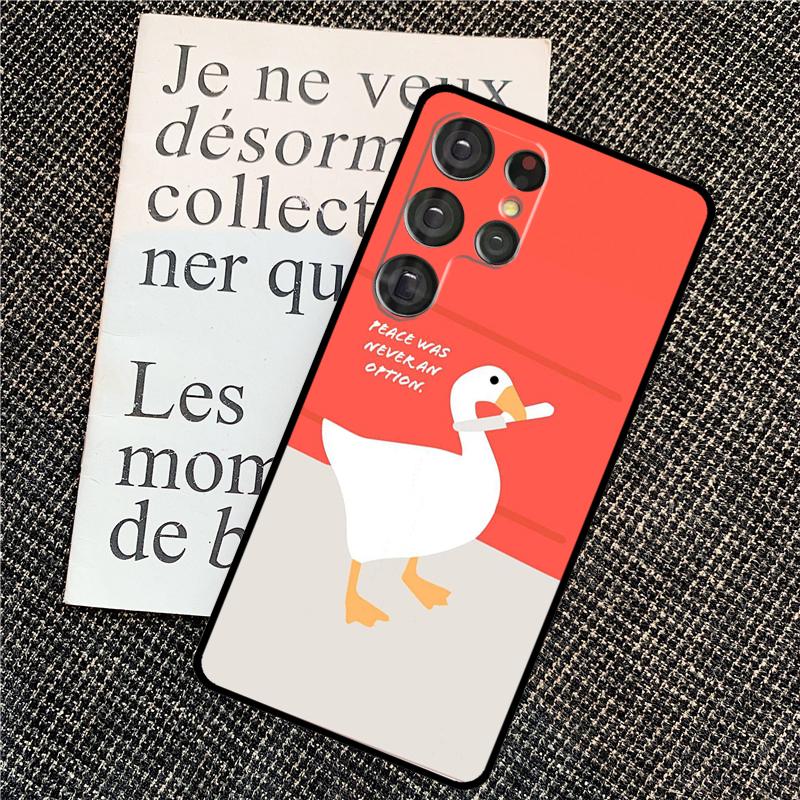 Мультяшный забавный гусь Чехол для Samsung Galaxy S21 S22 S23 S24 Ultra Note 20 Note 10 S8 S9 S10 Plus S20 FE Обложка
