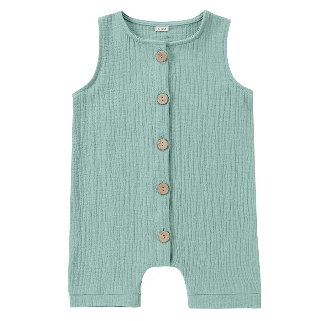 Summer Children's Casual And Fashionable Boys' And Girls' One-piece, Round-neck, Sleeveless Solid-color Haha Clothes