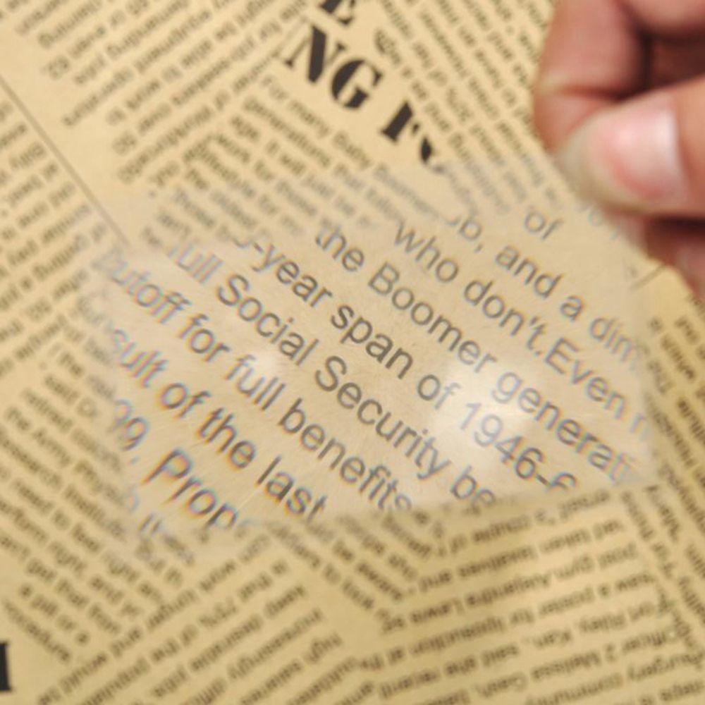 3X Made Of Plastics For Reading Newspaper Book Magnifiers Loupe Magnifying Glass Fresnel Lens