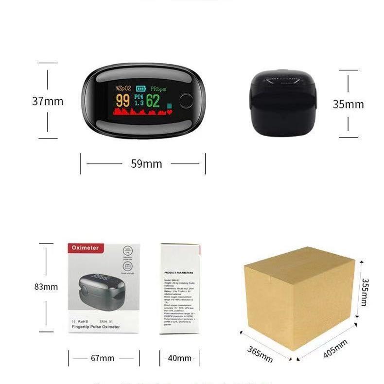 FDA CE Портативный пульсоксиметр Кислород в крови на палец Форма волны Значение Spo2 PI PR