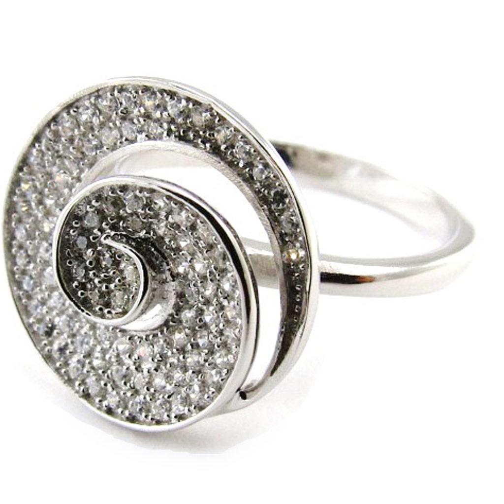 Белое серебряное кольцо 'Sissi'