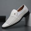 1198 производителей летние мужские кожаные туфли с отверстиями из кожи удобные универсальные дышащие британские деловые повседневные туфли