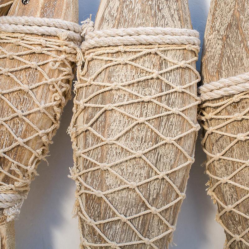 2 шт. Ручная резьба по дереву Морская рыба Настенные скульптуры DIY Украшения для дома и комнаты в морском стиле Подвесные украшения с морской рыбой