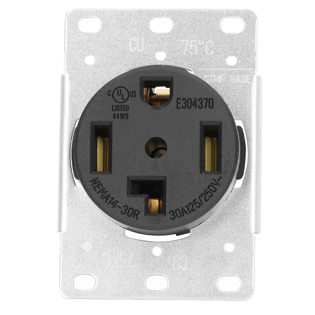 Промышленная розетка с 4 отверстиями, гнездо, разъем питания, стандарт США, 30 А, 125 В/250 В