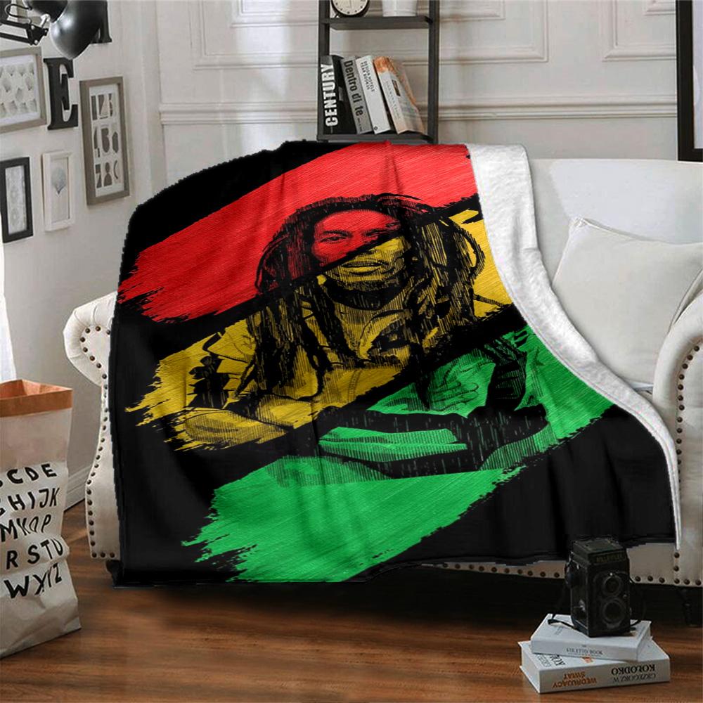 Bob Marley Blanket Durable Comfort Perfect for Bedding Picnics Office for All Seasons Warmthful Decor Unique Gift for Family and Friends Camping
