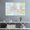 Europe Railway Network Map Poster - Detailed Continental Train Routes Wall Art Decor for Home Office, Educational Geography Map Paper Print