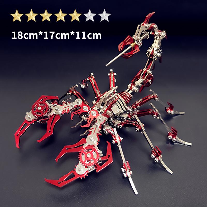 Stainless Steel Scorpion Model Toy – 3D Mechanical Puzzle, DIY Assembly Kit, Creative Gift for Adults & Kids, 380g