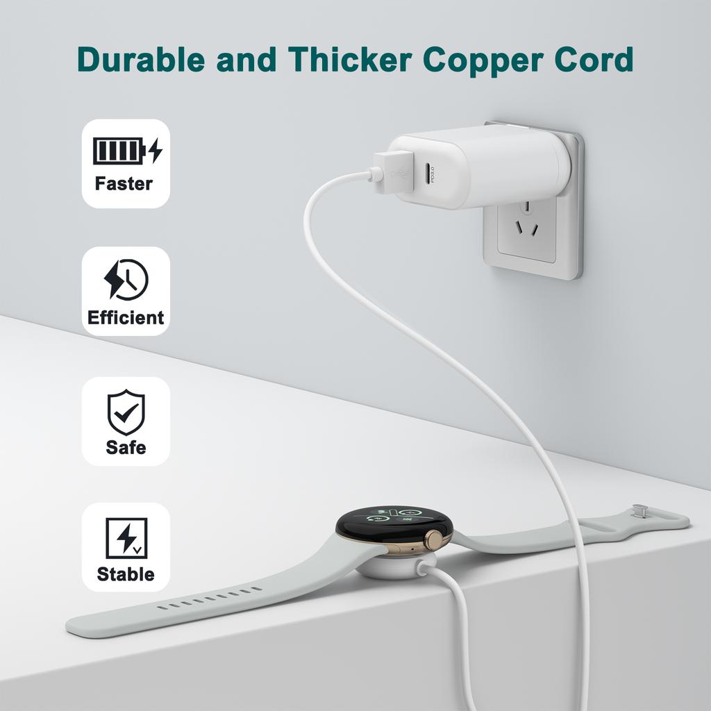 Кабель для быстрой зарядки для Google Pixel Watch 2 Type-C/USB Кабель для зарядки Провод для зарядки для Google Pixel Watch 2 Аксессуары