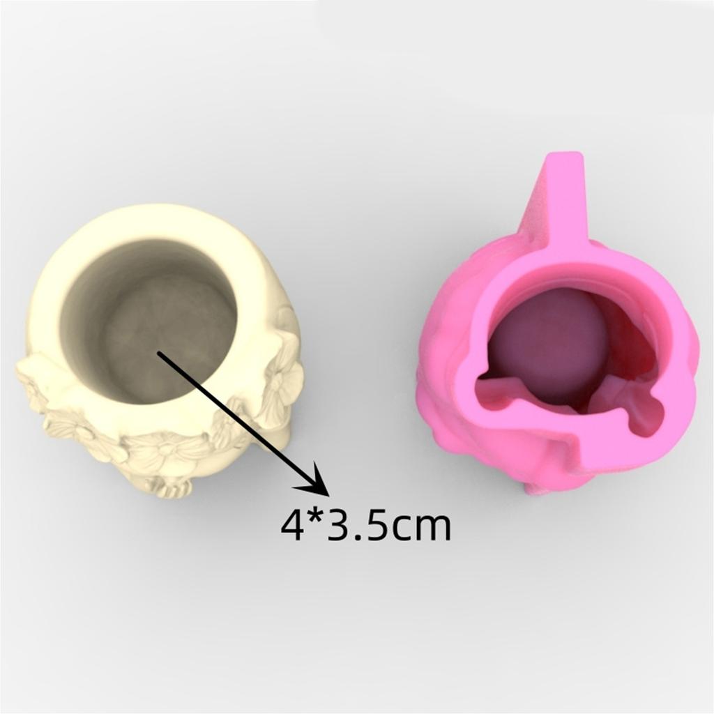 Geometric Garland Girl Gypsum Silicone Molds Storage Box Mold for Making Succulent Plant Pot Flower Pot Pen Holder
