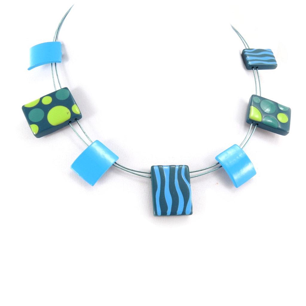 NOA [K0158] - Blue 'Coloring' Designer Necklace