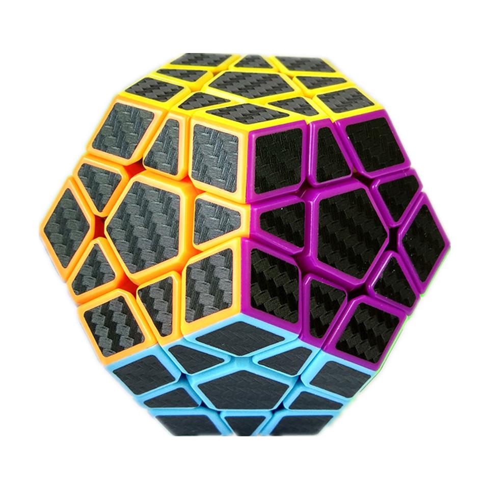 Наклейка из углеродного волокна Megaminxeds Magic Cube Puzzle 3x3 Megaminx Speed ​​Cube Головоломка в подарок Развивающая игрушка для детей