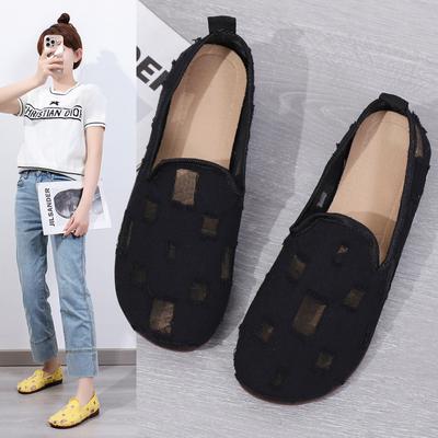 Модные льняные летние туфли на плоской подошве с коротким носком для женщин, теннисные женские мокасины с круглым носком, повседневная спортивная обувь, льняные туфли на плоской подошве 35-41