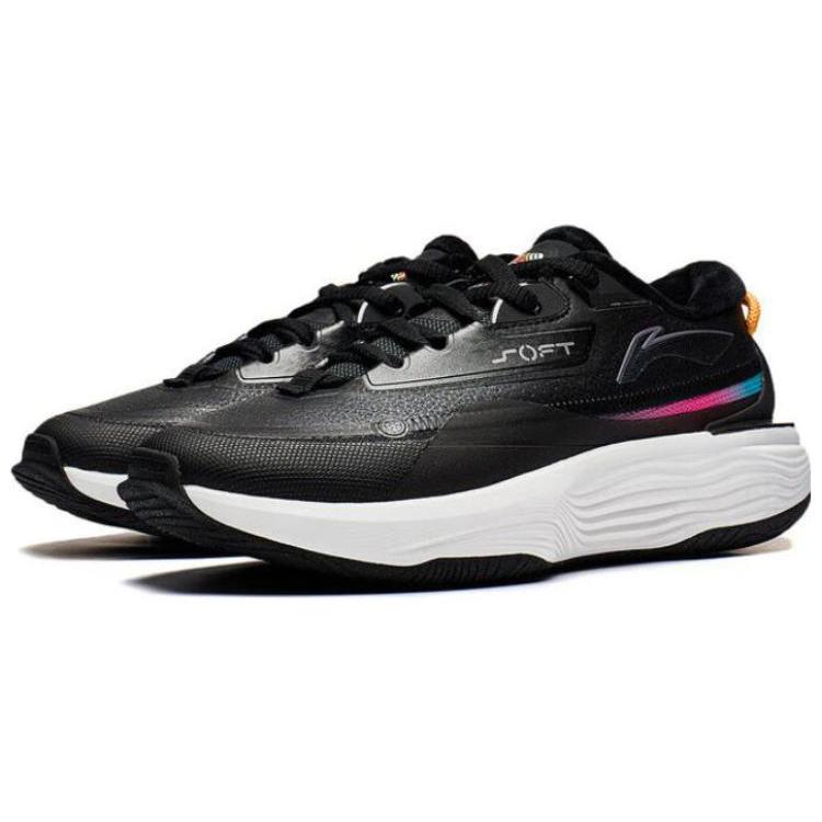 Li Ning SOFT WARM Термонизкие Повседневная Обувь Мужская Черный Сияющий Оранжевый С подкладкой из флиса AGLT123-2
