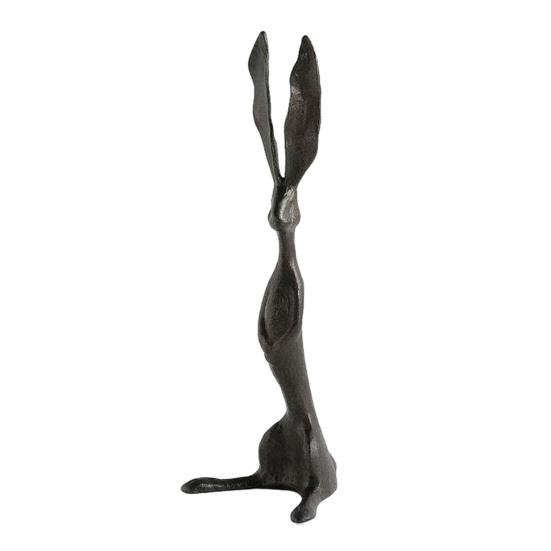 Современная статуэтка кролика из смолы, стоящая фигурка кролика, настольная пасхальная скульптура для стола, шкафа, книжной полки, прилавка, домашнего бара, офиса.