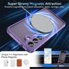Coque pour Samsung Galaxy S25 Plus (Galaxy S25+) Protection avec Anneau Magnétique et Vitre Caméra - Translucide Violet