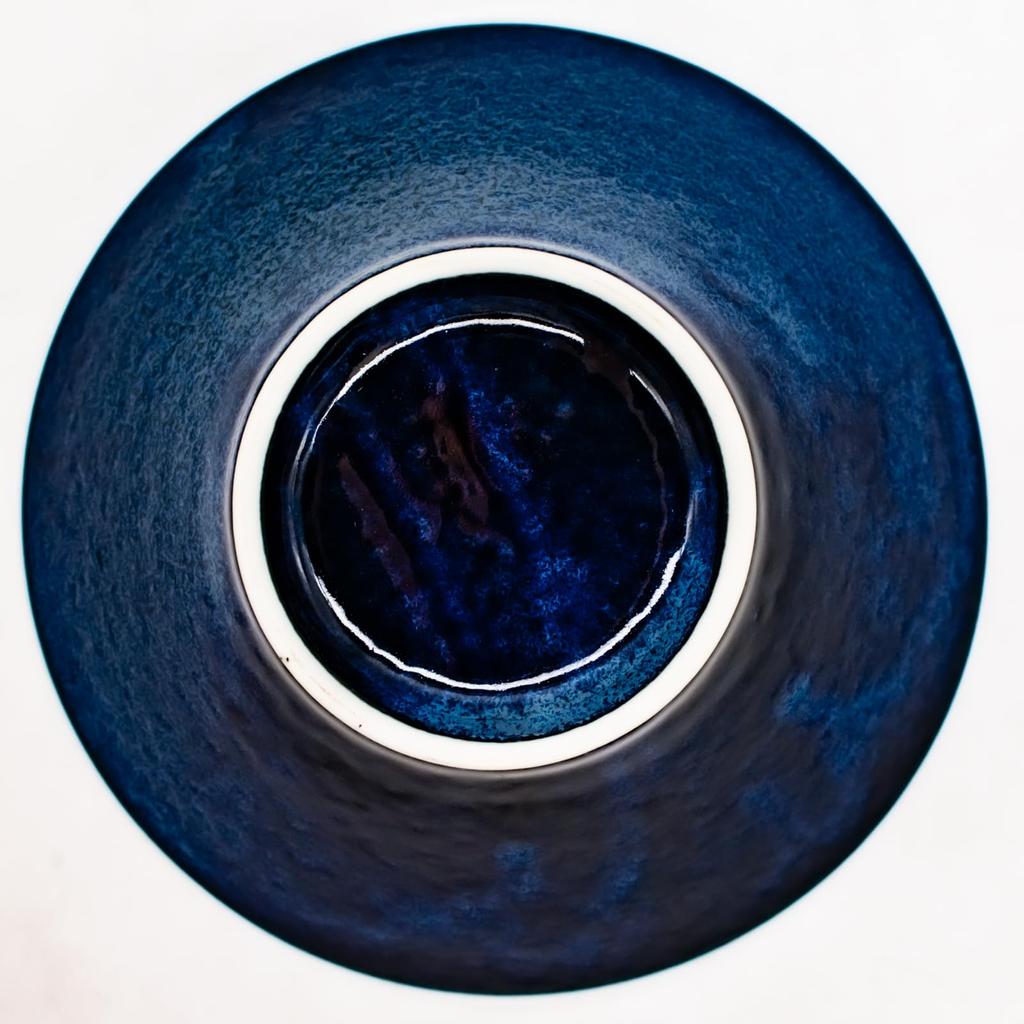 Aito Manufacturing Tableware Dishwasher Microwave Ramen Diameter Approximately 17cm x Depth Minoyaki Stylish Set of Blue Made in Japan "Natural Color"