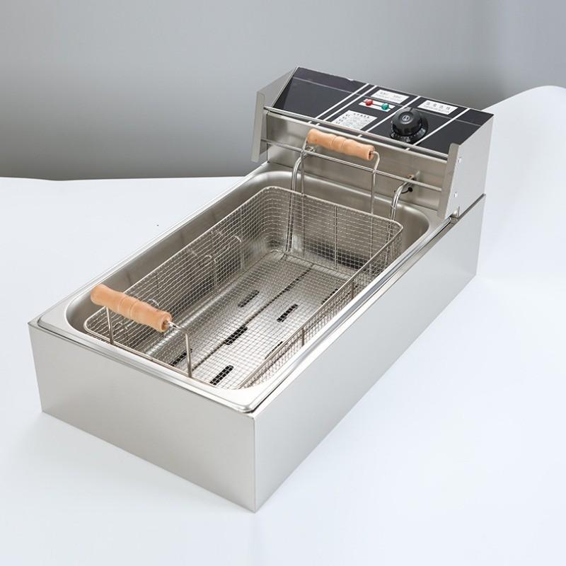 Большая вместимость Многофункциональная кухонная плита с подогревом Настольная электрическая фритюрница из нержавеющей стали Машина для картофеля фри