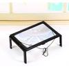 Foldable Portable A4 Rectangular 3x Reading Magnifying Glass With Led Light For Senior Use Creative Desk Accessory