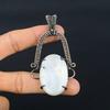 Moonstone 999 Copper Wire Wrapped Pendant, Handmade Gemstone Pendant, Gift For Mom Antique Jewelry