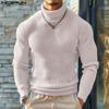 Осенние мужские водолазки с длинным рукавом вязаные свитера повседневные пуловеры