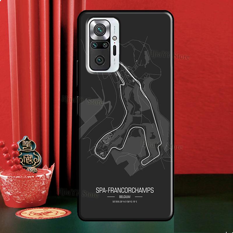 Чехол с трассами Формулы 1 для Xiaomi Redmi Note 12 Pro 11 9 8 10 Pro 9S 10S 11S 12S Redmi 12C 9C 10A 10C
