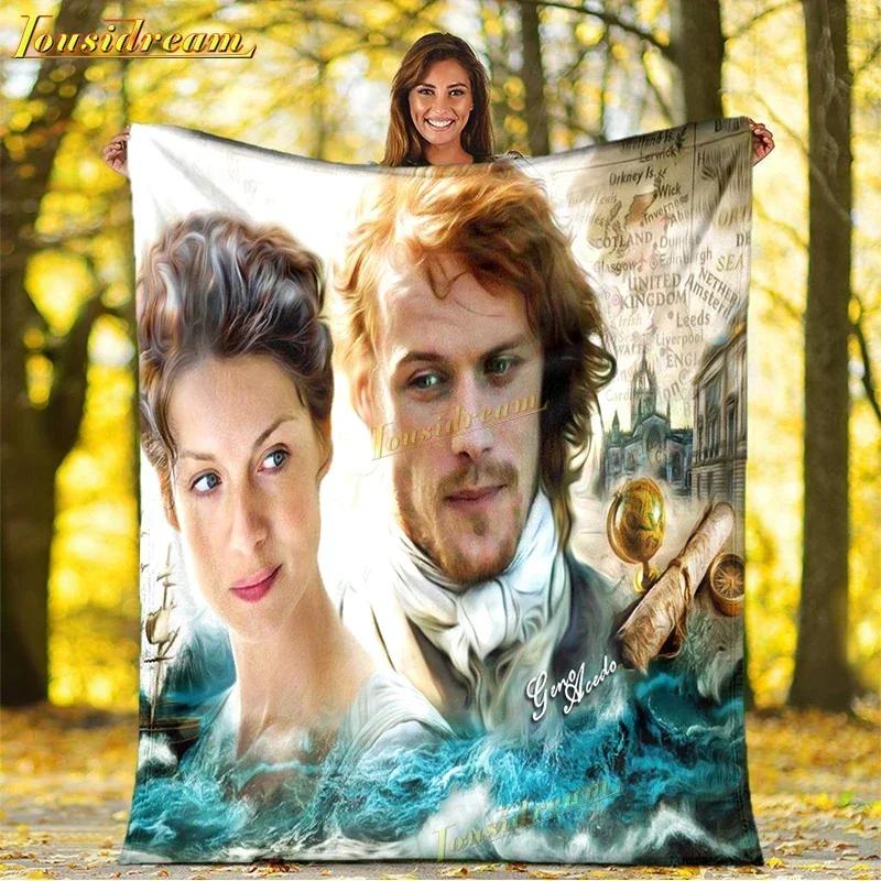 Пледы Outlander Печать Война Любовь Плед для дивана Плед из сериала Аниме Пледы Мягкие Покрывало Плед-бросок Подарок