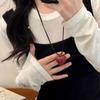 Korean Style Rope Chain Necklace Charms Sweater Chain Cute Love Pendant Necklace  Female