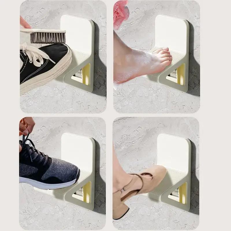 Подножка для душа в ванной для бритья ног, ступенька-помощник, держатель с присоской, противоскользящая педаль для ног, аксессуары для мытья ног
