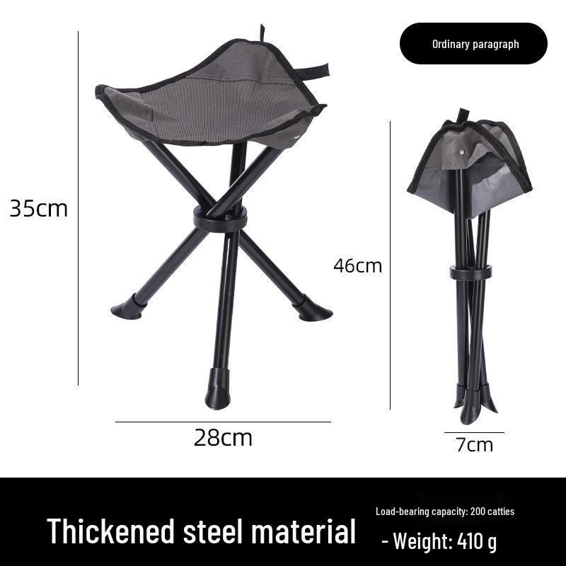 Ultra-Light Portable Folding Camping & Fishing Stool - Compact Triangle Design