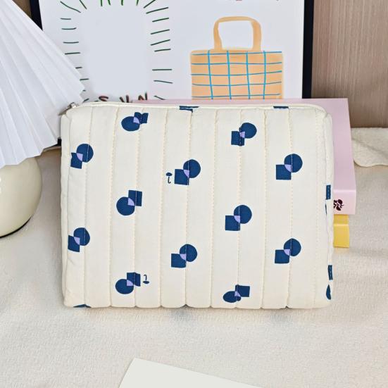 1/3 шт. Большая стеганая косметичка из хлопка, портативный дорожный органайзер для туалетных принадлежностей с цветочным принтом, вместительная, для красоты