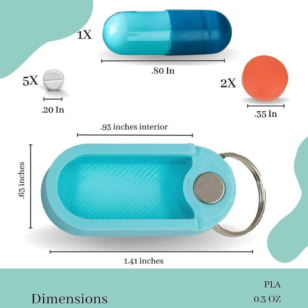 Коробка для хранения Брелок Держатель для таблеток Пластиковая Мини Карманная Таблетница Новая Ежедневное Хранение Лекарств Кемпинг