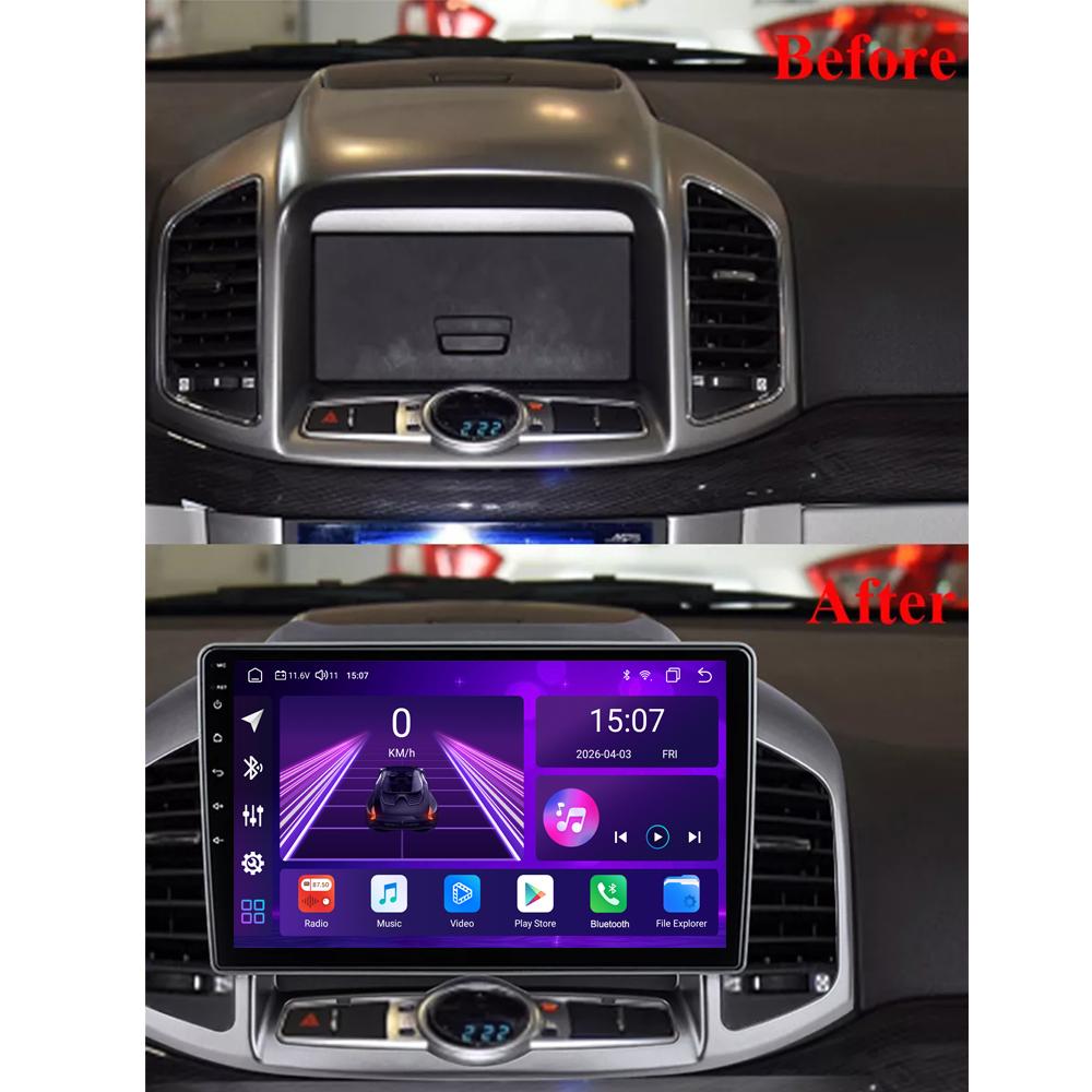 Автомобильная магнитола Android Car-Play для Chevrolet Captiva 2011-2016 Мультимедийный плеер Головное устройство Стерео Навигация GPS BT WIFI, 8 ЯДЕР ,2+32ГБ